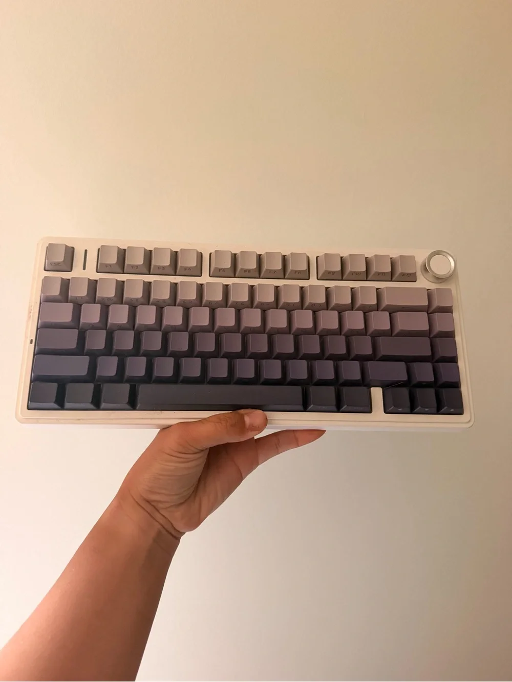 Aula F75 Pro Gradient Purple Mechanical Keyboard - White Frame
